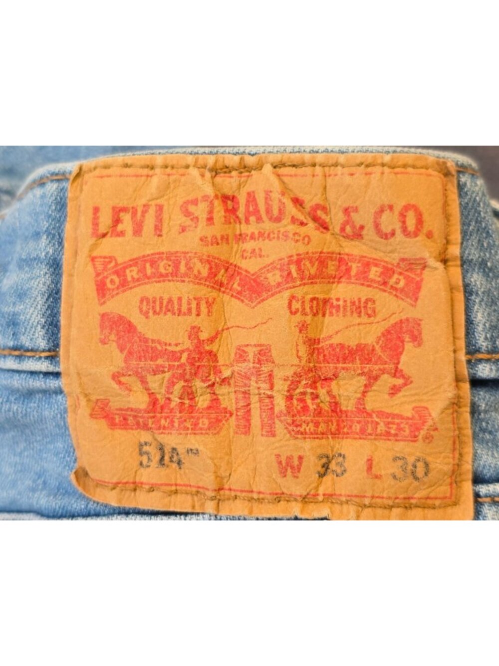 Levis 524 Mens Light Blue Denim Jeans W33 L30 Classic Fit - Picture 2 of 6